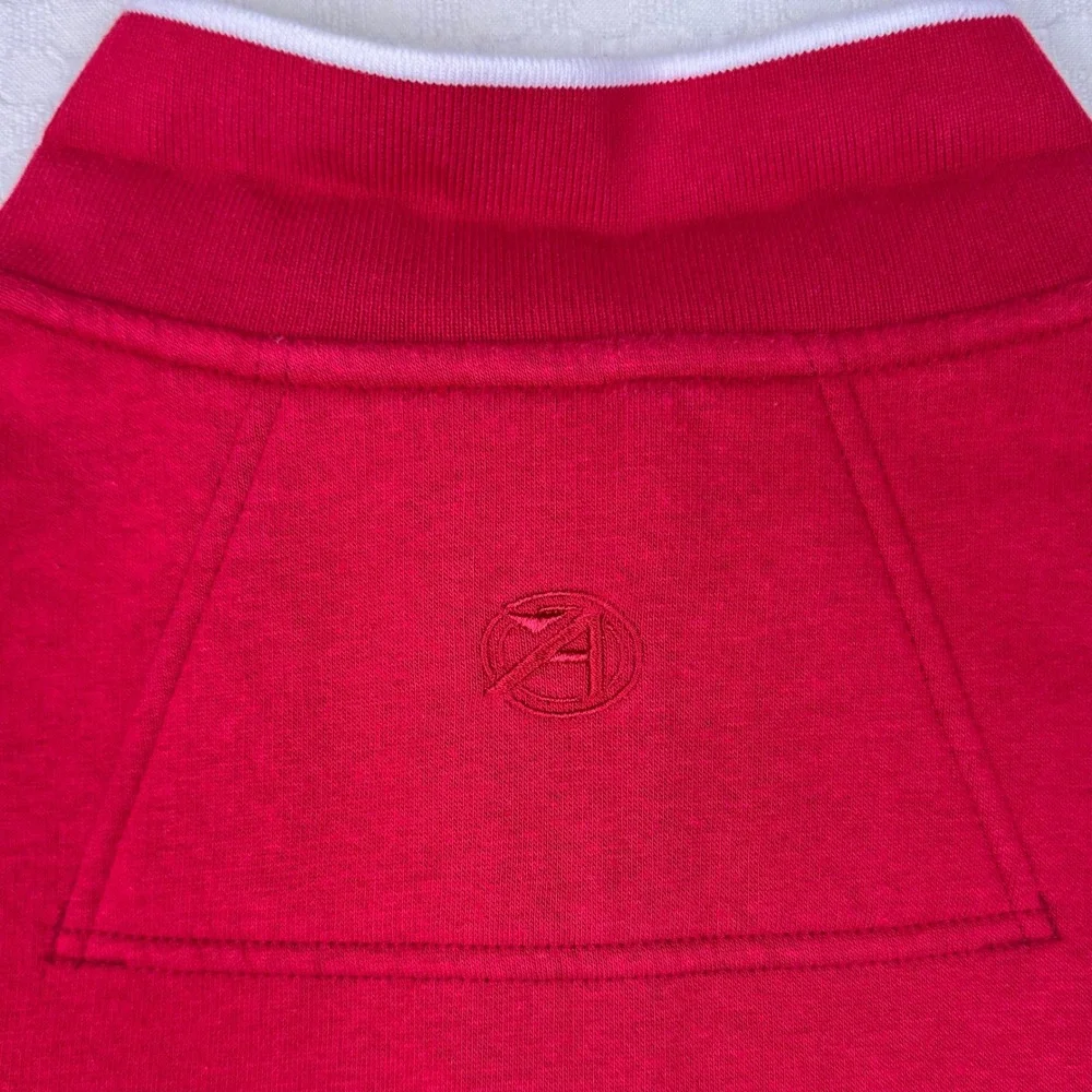 Ahead Authentics La Quinta Red 1/4 Zip Sweatshirt Pullover Men M Cozy Athleisure